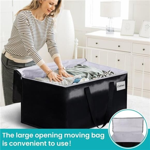 Extra Large Moving Boxes-Moving Bags with Zipper, Carrying Handles and Tag - Picture 6 of 7